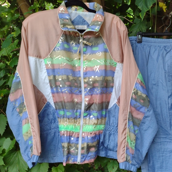 80s Windbreaker Track Suit - Picture 2 of 4